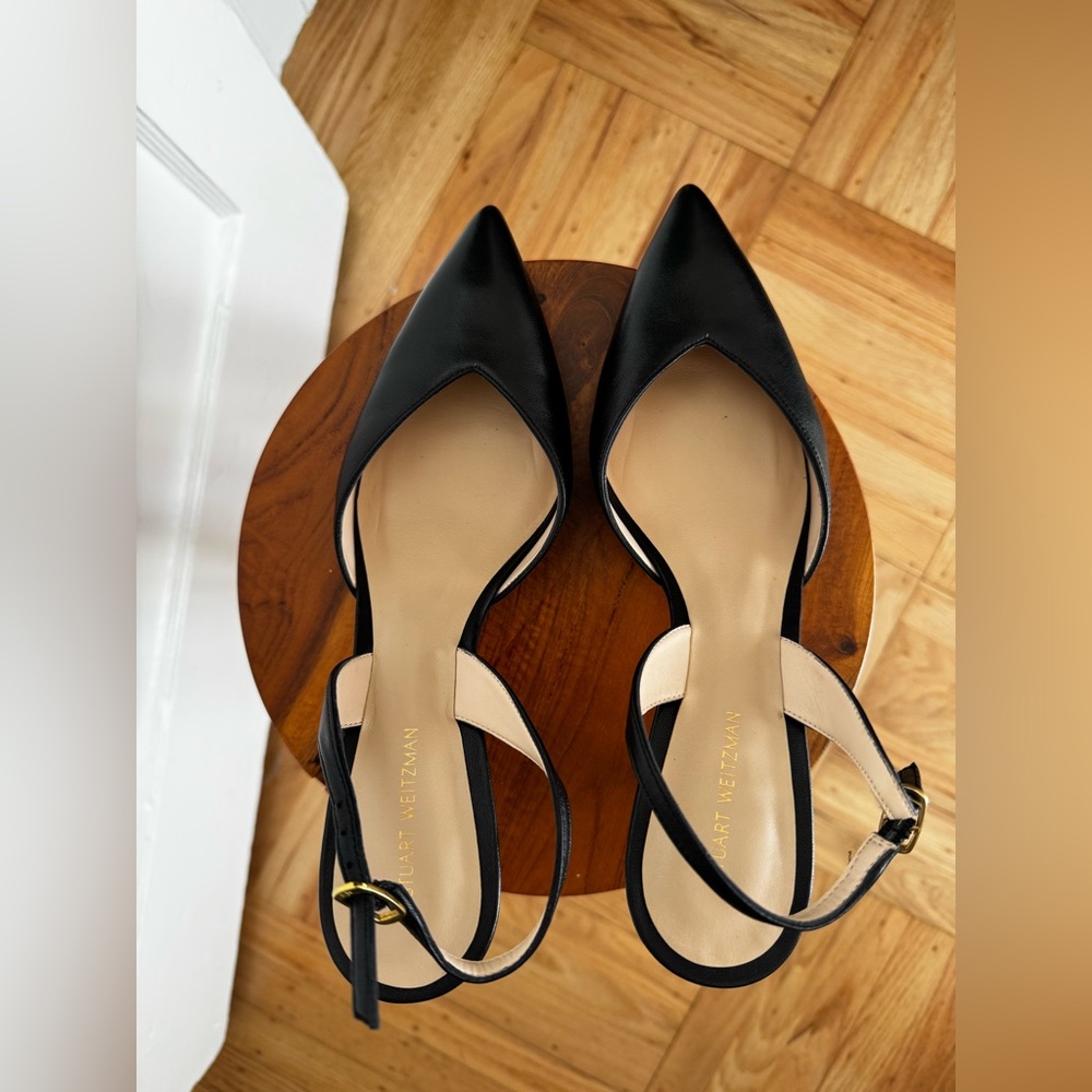 Leather Slingback Pumps
